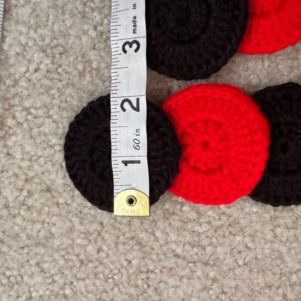 Vintage Handmade Crochet‎ Checkers and Tic Tac Toe Game Set - 2 in 1  Fun